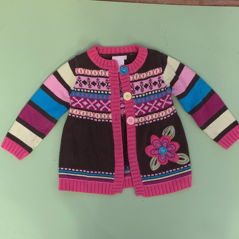Vibrant Kids' Patterned Cardigan Sweater